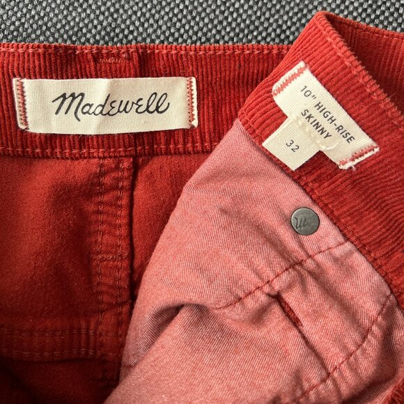 Madewell Red High-Rise Skinny Pants - Picture 1 of 4